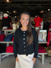 Button Up Crew Neck Sweater