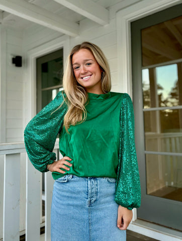 Navy Ruched Textured Top