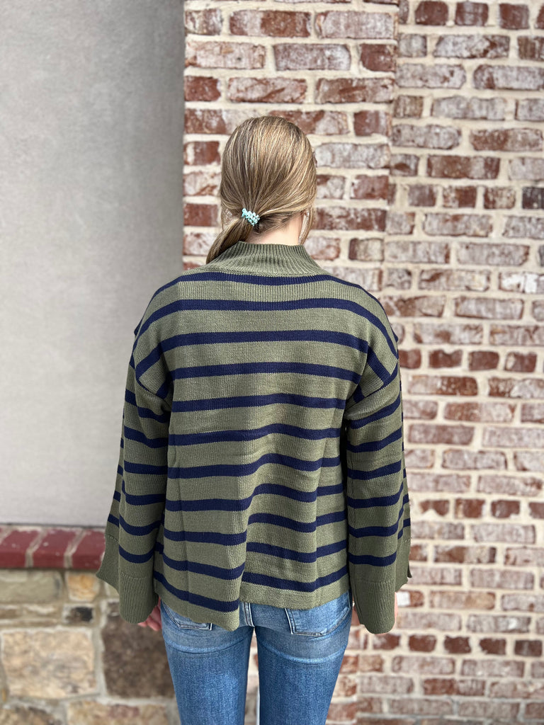 FINAL SALE - Slayder Striped Turtleneck Sweater