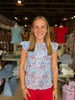 Lydia Star Spangled Blue Top