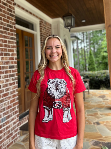 UGA Block G Embroidered Belt