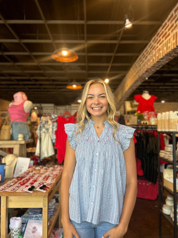 Taupe Plaid Babydoll Top