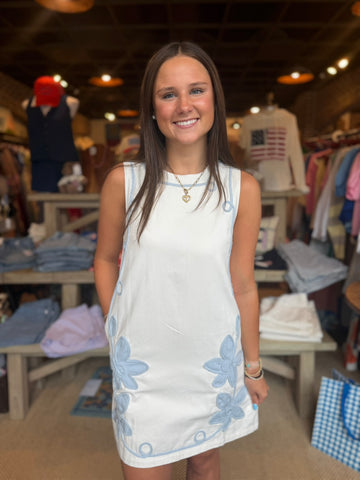 Blue Floral Romper