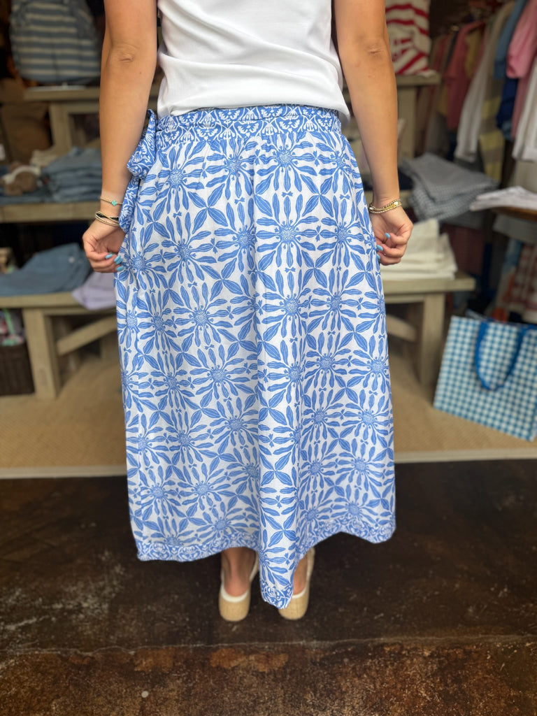 Wren Wrap Skirt Haven Tile Blue