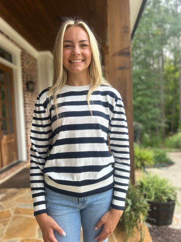 Braid Trim Light Denim Blouse