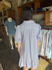Fannie Striped Levy Button Down Shift Dress