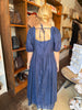 Navy Swiss Dot Midi Dress