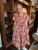 Ginny Bubble Sleeve Midi Dress Fable Brown