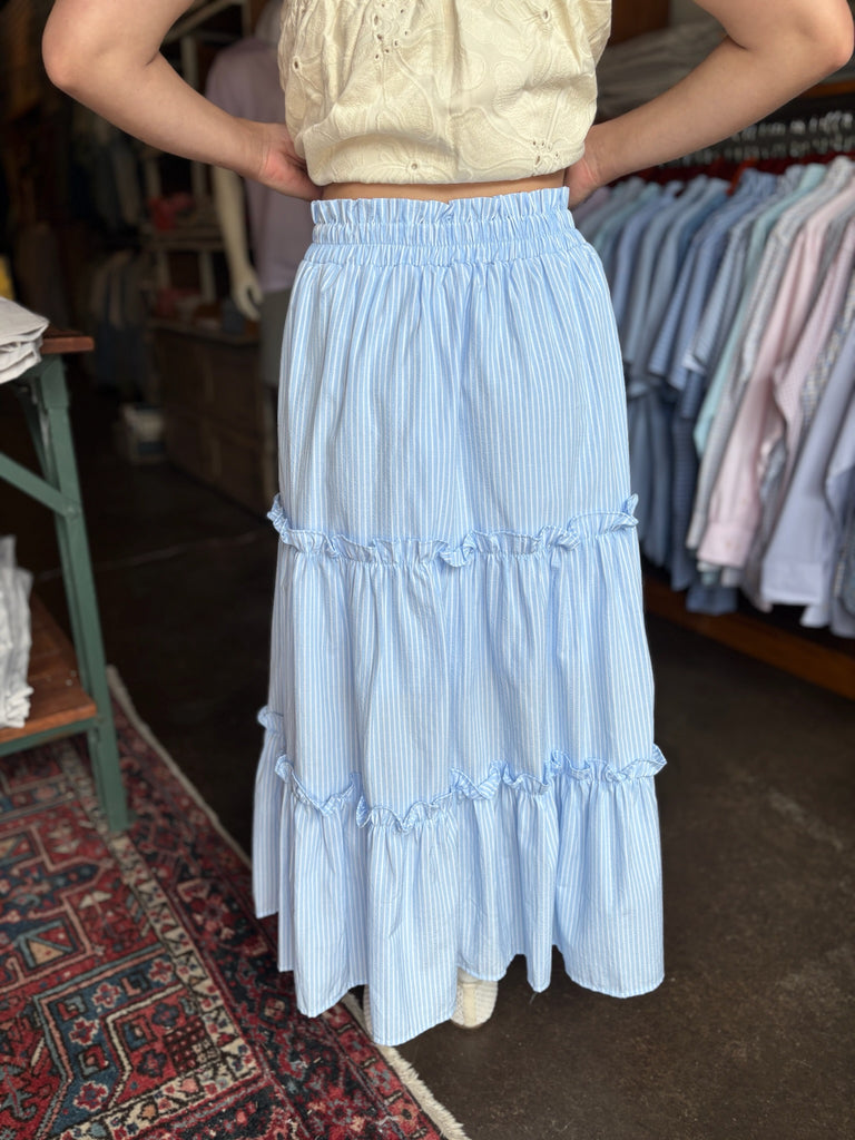 Long Striped Skirt