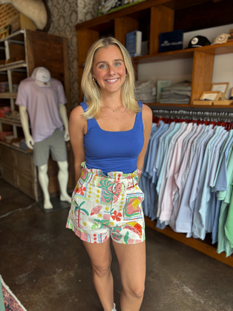 FINAL SALE - Retro Tropical Vive Shopper Bag Shorts