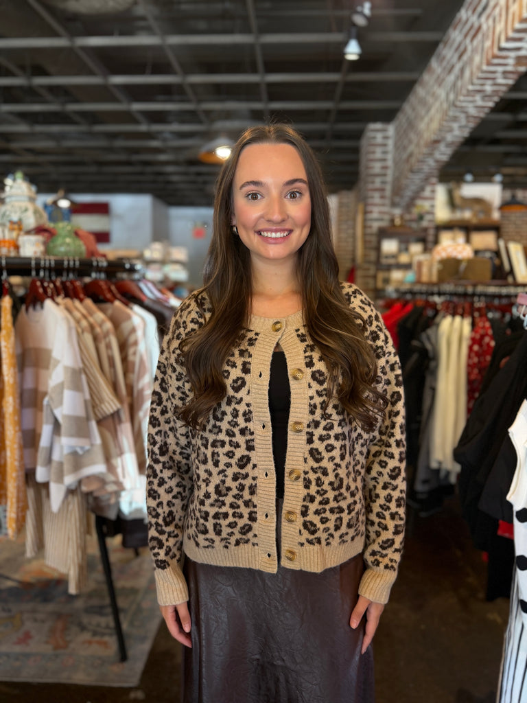 Soft Knit Leopard Cardigan