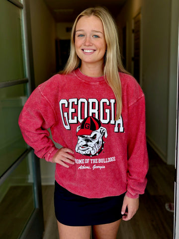 Dawgs Script Tee Red