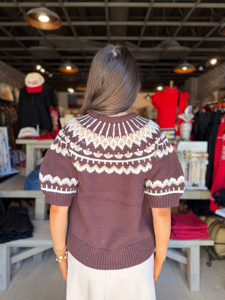 Nordic Yoke Pattern Long Sleeves Sweater