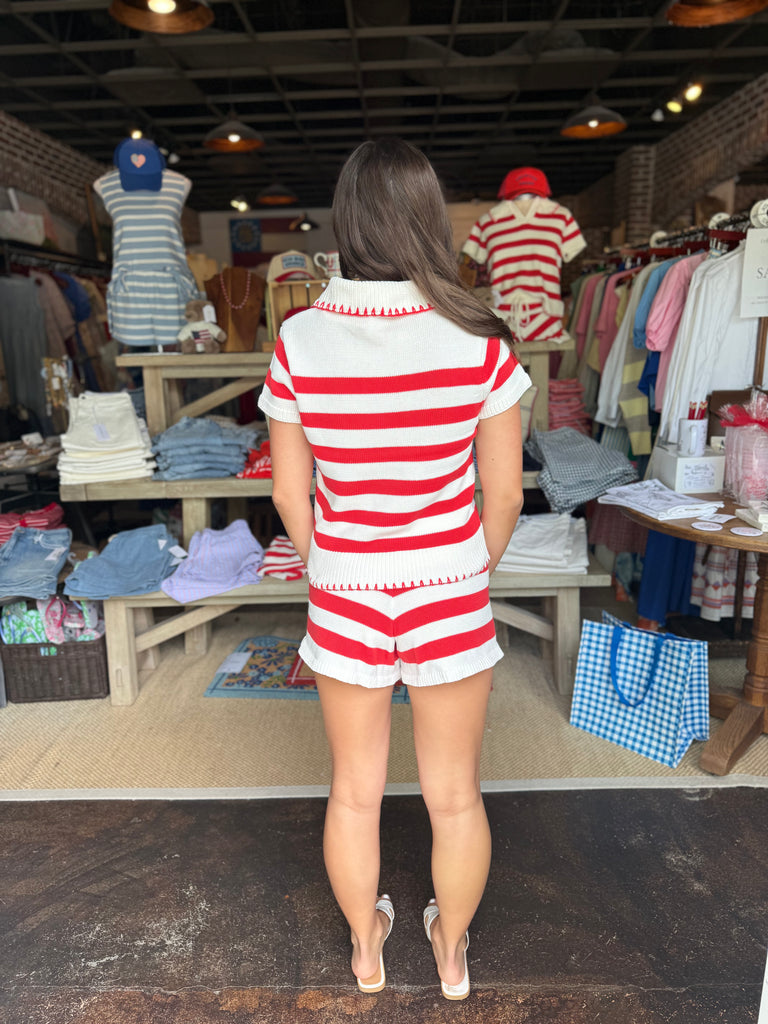 Striped Knit Shorts