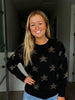 Black Knitted Star Sweater