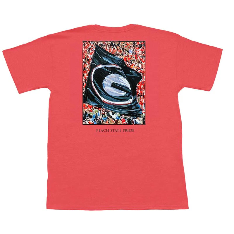 Sanford Stadium Flag Short Sleeve Pocket Tee