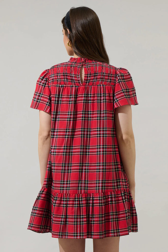 Boswell Tartan Plaid Mini Dress
