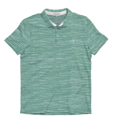 Laurel Performance Polo Pine Green & Cays Blue