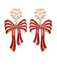 Christmas Bow Glitter Earring