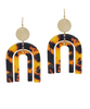 Twin Arch Dark Tortoise Earring