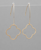 Drop Clover Earrings Gold