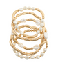 5 Row CCB Ball & Baroque Pearl Bracelet
