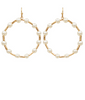 Pearl Station Circle Earrings