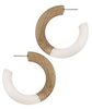 Half Wood & Acrylic Hoops
