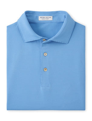 Heathered Azalea Performance Polo Pine Green & Cays Blue