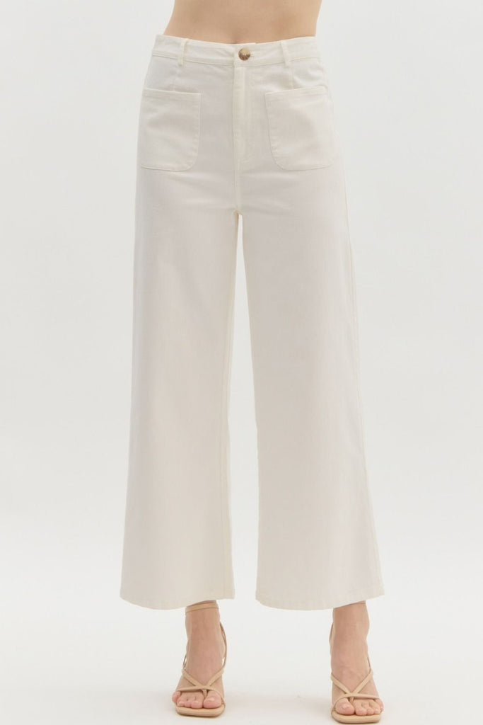 FINAL SALE - High Waisted Wide Leg Pant