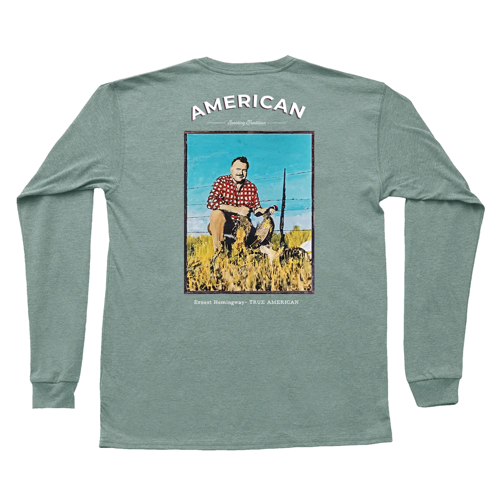 Ernest Hemingway Long Sleeve Pocket Tee