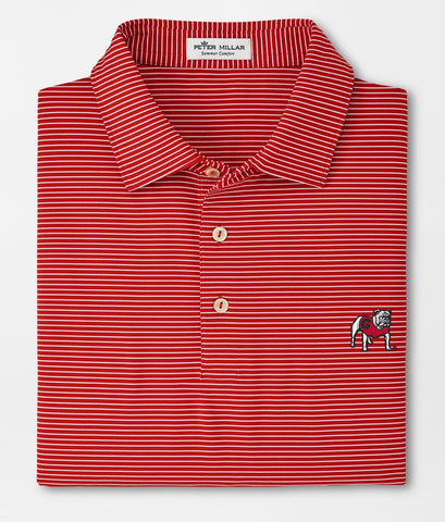 UGA Standing Dog Polo - Jubilee Stripe - Red & White – Empire South